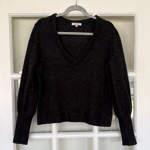 Madewell Charcoal V-Neck Women's Sweater